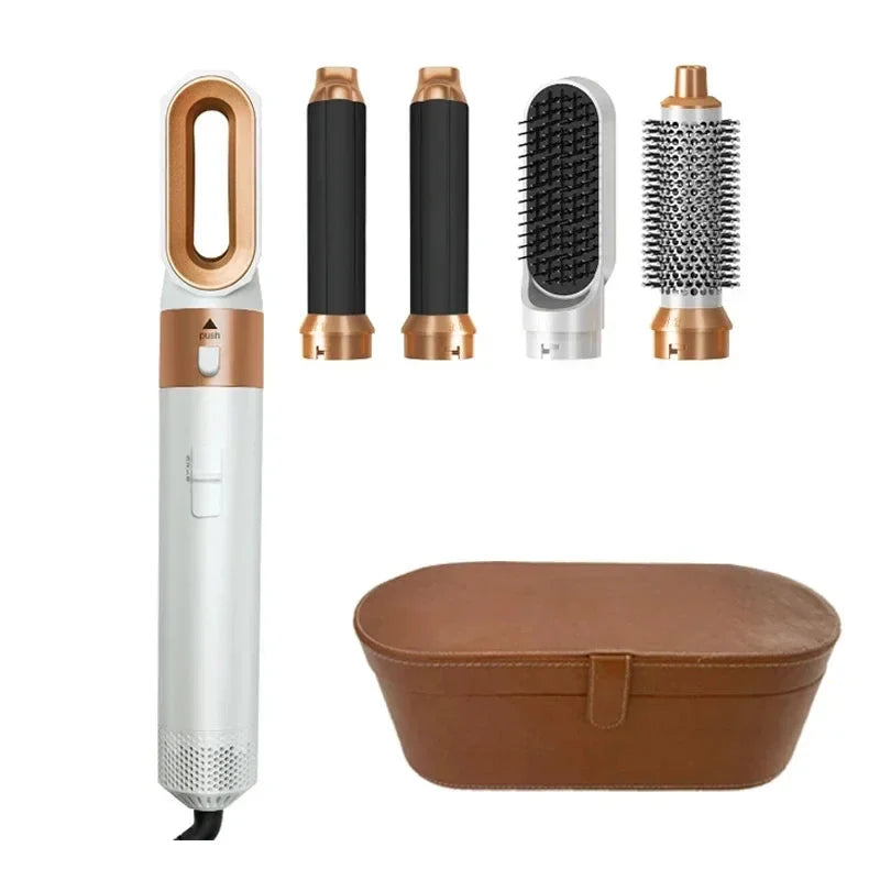 5-in-1 Hot Air Hair Styler Brush | Hair Dryer, Volumizer, Straightener & Curler