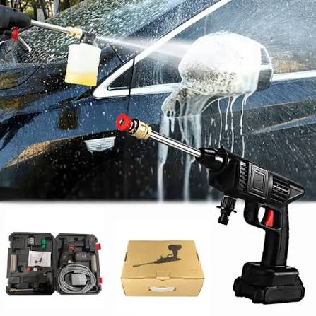 48V Cordless High-Pressure Car Wash Gun | Wireless Foam Jet Washer with Double Battery